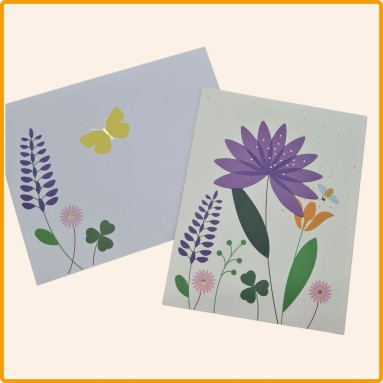 Bigliettini regalo - fiore lilla