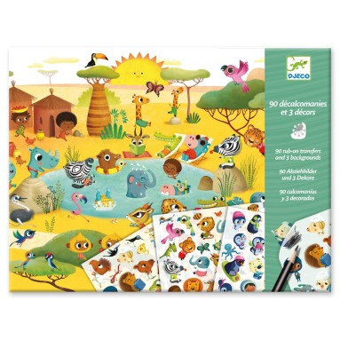Decalcomania: savana, deserto e polo nord! 