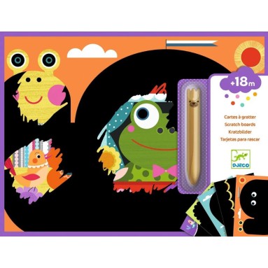 Carte da grattare animali divertenti 18+ mesi