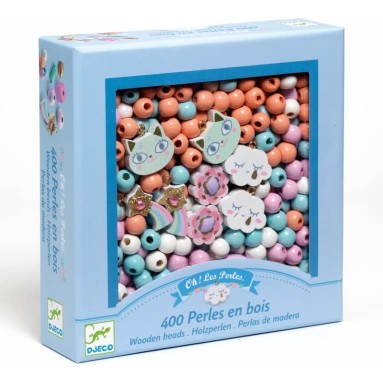 Kit Perline in legno  - arcobaleno