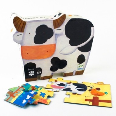 Puzze per bambini: Mucca in fattoria