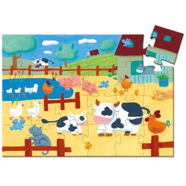 Puzze per bambini: Mucca in fattoria