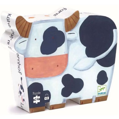 Puzze per bambini: Mucca in fattoria
