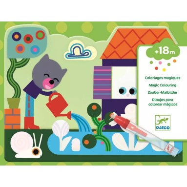 Disegni magici da colorare con acqua - Nel giardino