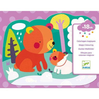 Disegni magici da colorare con acqua  - amici del bosco