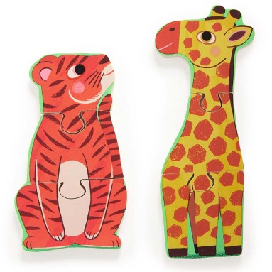 Primo Puzzle in legno. Animali selvatici