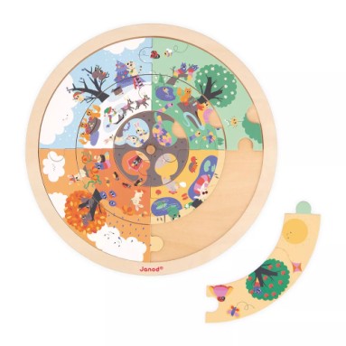 PEDAGOGIA - PUZZLE DI OSSERVAZIONE ROTONDO - IL GIARDINO