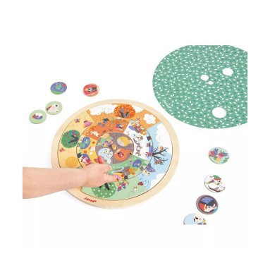 PEDAGOGIA - PUZZLE DI OSSERVAZIONE ROTONDO - IL GIARDINO