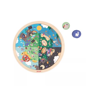 PEDAGOGIA - PUZZLE DI OSSERVAZIONE ROTONDO - IL GIARDINO
