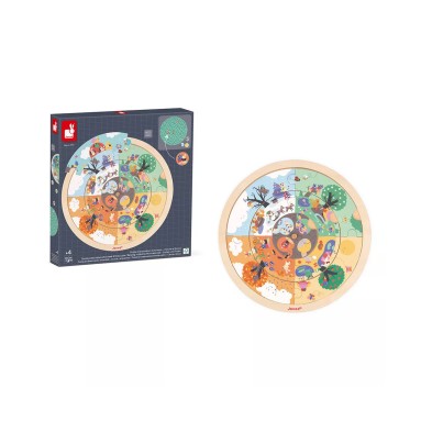 PEDAGOGIA - PUZZLE DI OSSERVAZIONE ROTONDO - IL GIARDINO