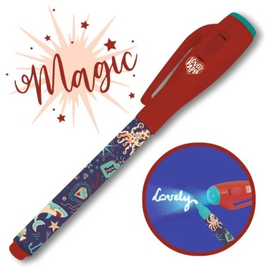 PENNA MAGICA STEVE trasparente  con luce segreti